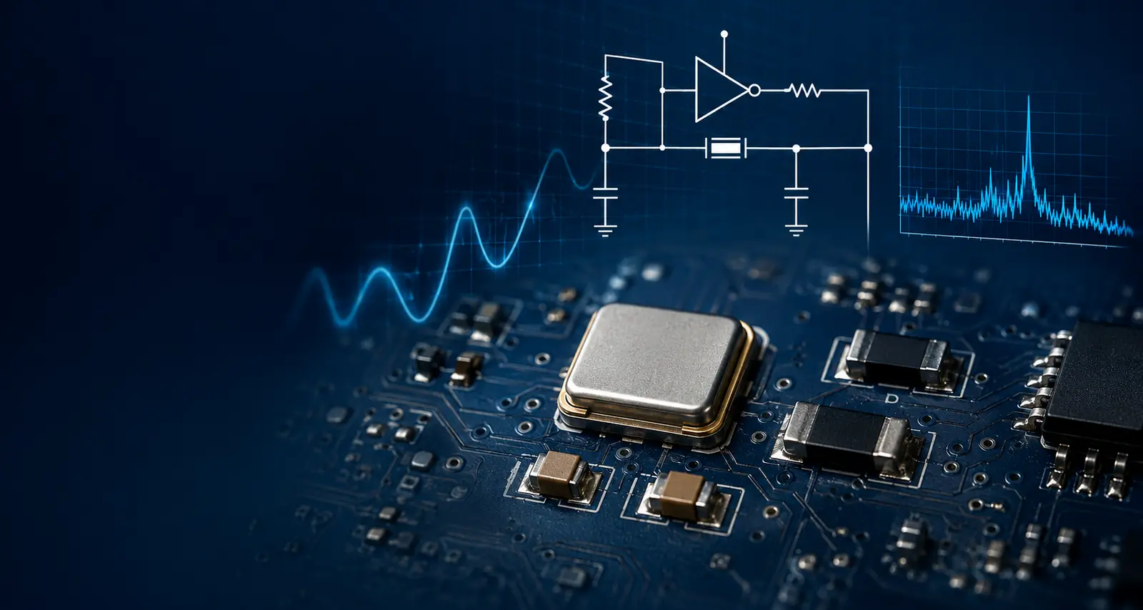 Circuitos de cristales oscilantes MHz