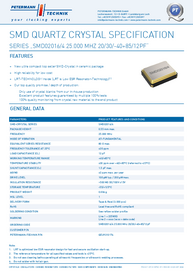 2,0x1,6mm/4pad cuarzo oscilante 25 MHz