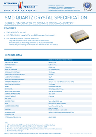 Oscilador de cristal 3,2x2,5mm/4pad 25 MHz