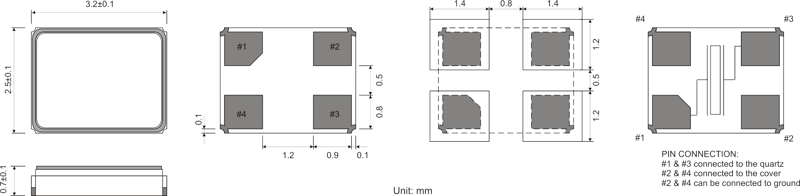 SMD QUARTZ CRYSTAL 3.2 x 2.5 mm 12.0 - 80.0MHz SMD QUARTZ CRYSTAL 3.2 x 2.5 mm 12.0 - 80.0MHz